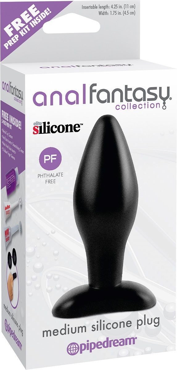 Анальная конусообразная пробка Medium Silicone Plug - 13 см.