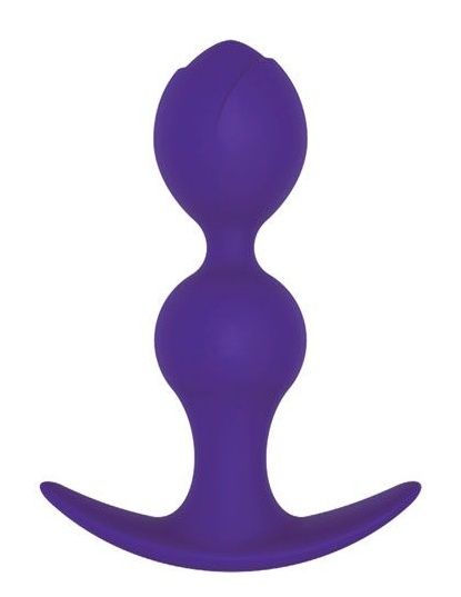 Фиолетовая силиконовая анальная втулка - 11 см.