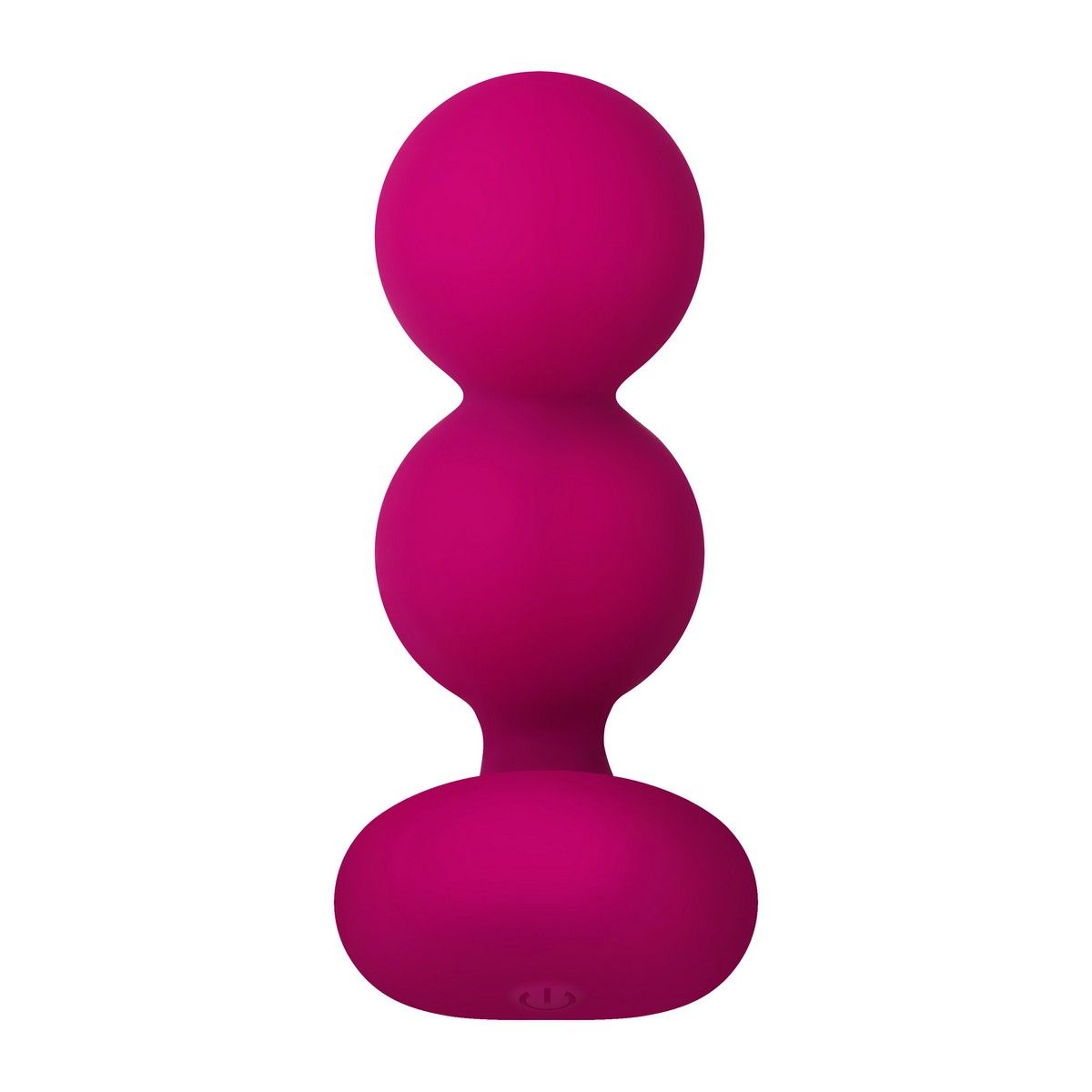 Розовые анальные шарики с вибрацией и расширением Bubble Butt - 12,3 см.