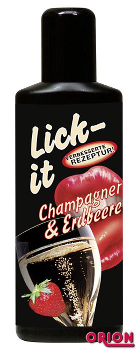 Смазка со вкусом клубники с шампанским Lick It - 50 мл.