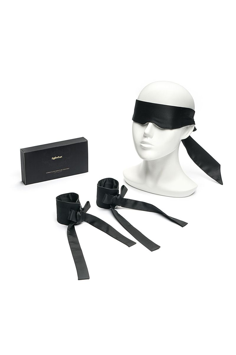 Набор для фиксации Romfun - маска на глаза и наручники
