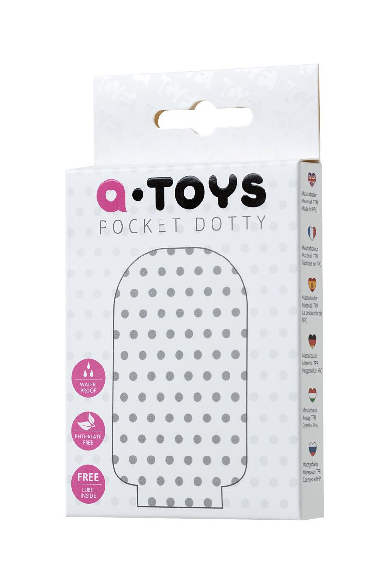 Белый мастурбатор A-Toys Pocket Dotty